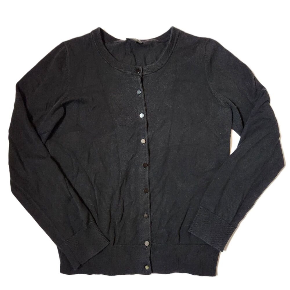 Talbots black button up cardigan womens small